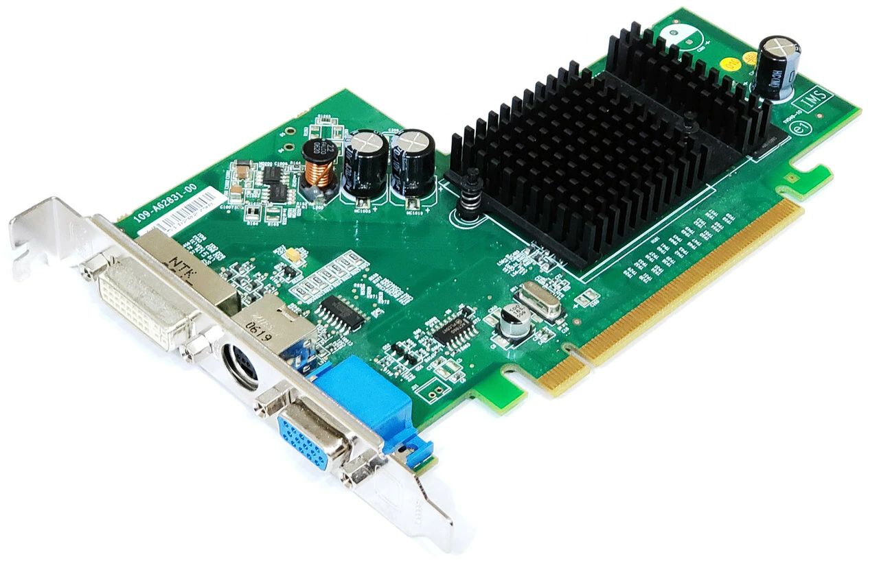 Grafische kaart ATI Radeon X300SE 32MB DDR PCI-E 16x 1.1 DVI VGA S-VIDEO RV370 Dell
